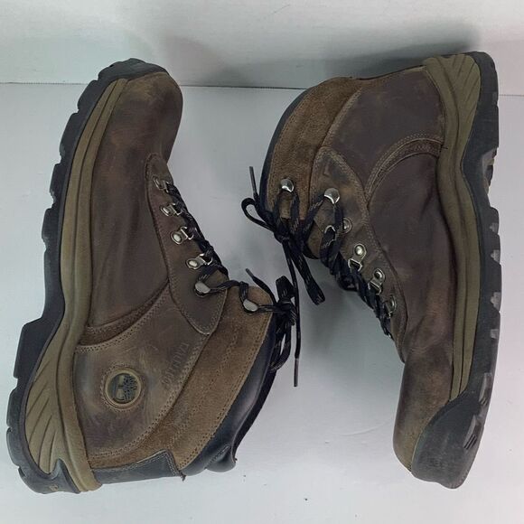 Timberland HI-TECH PEAK Men's Waterproof Hiking Brown Ankle Boots Sz 13M - Picture 3 of 10